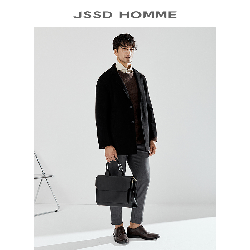 JSSD HOMME 冬季新款双面呢纯羊毛大衣男款中长款毛呢大衣外套男,淘宝优惠券,粉丝福利购,淘宝优惠卷