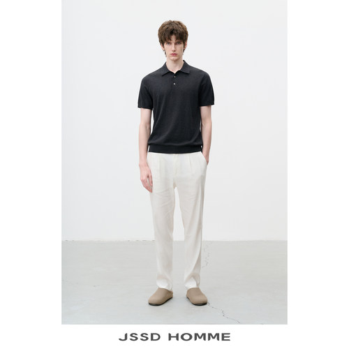 JSSD HOMME NEW MONEY 新老钱风迪木尔风男士亚麻休闲裤男长裤男 - 图3