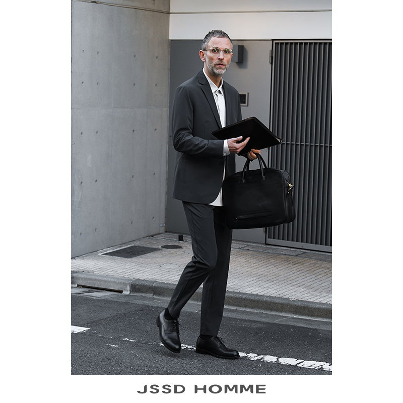 JSSD HOMME 2024春季新款男士免烫西服单西通勤平驳领西装外套男