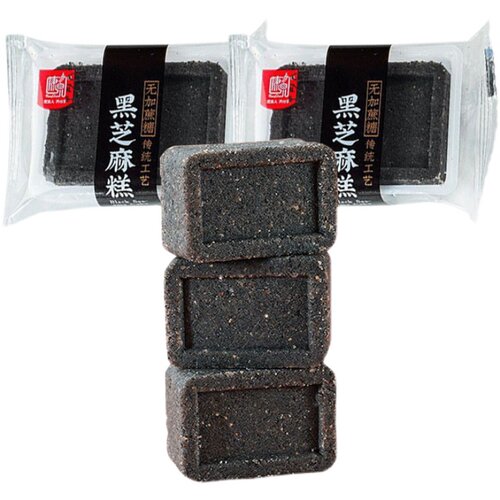 黑芝麻糕熟即食无糖精老人孕妇零食小吃营养孕期糖尿人控专用推荐 - 图3