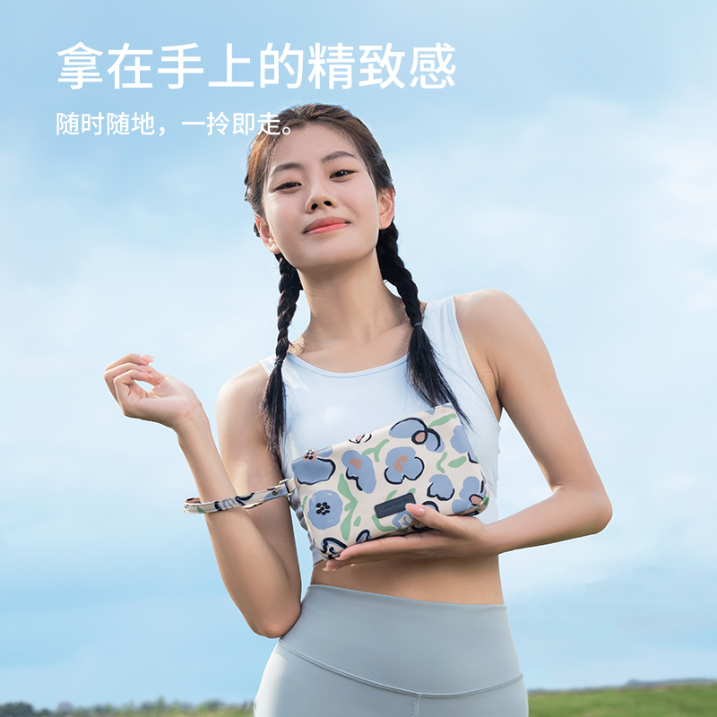 莱夫帆布手拿包手抓包女2024时尚休闲迷你手机钱包轻便小巧化妆包