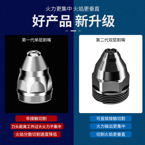 等离子p80割嘴气割枪自动焊喷嘴切割机枪割咀导电嘴保护套罩配件 - 图1