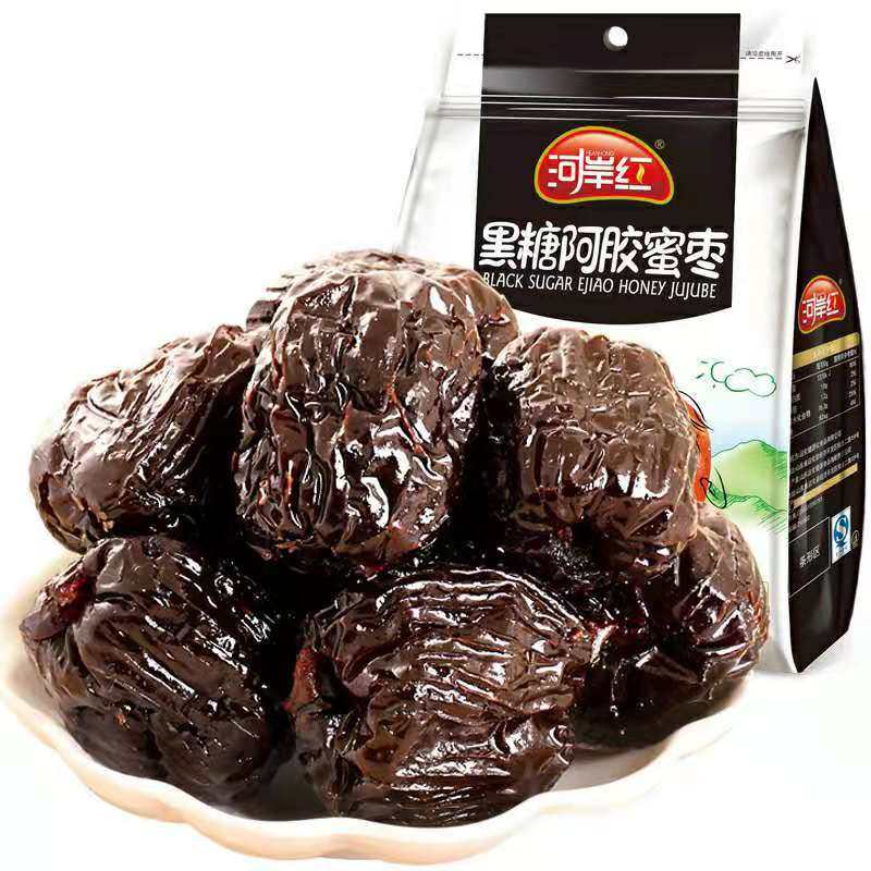 河岸红黑糖阿胶蜜枣1000g无核枣蜜饯果脯零食包粽子枣独立小包装,淘宝优惠券,粉丝福利购,淘宝优惠卷