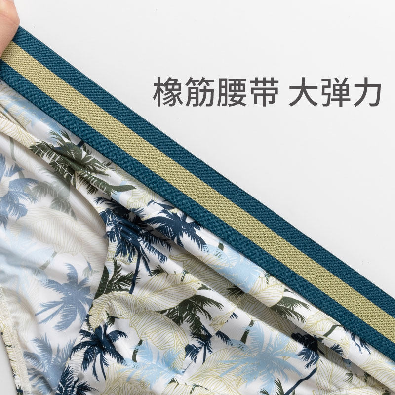 SCHIESSER舒雅男士锦纶冰丝凉感印花透气大码中腰三角内裤22758S,淘宝优惠券,粉丝福利购,淘宝优惠卷