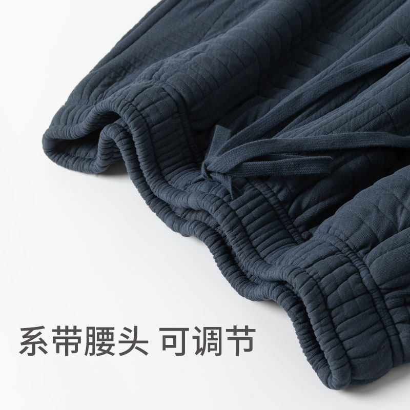 Shuya Men's Autumn and Winter Thick Lounge Clothes Set