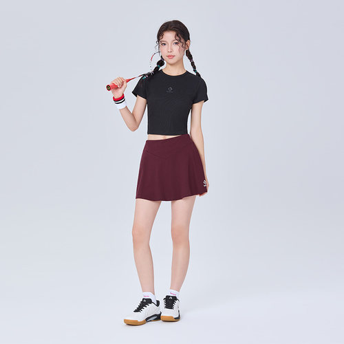 薰风2026新款羽毛球服女运动防走光裙裤跑步健身网球裙熏风半身裙 - 图2
