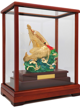 金箔金龙鱼摆件轻奢装饰开业礼品
