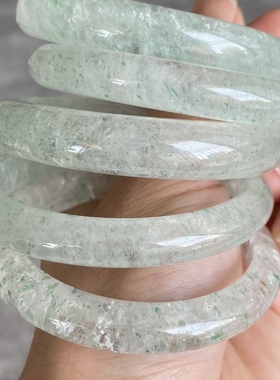 天然云母花瓣草莓晶手镯女款