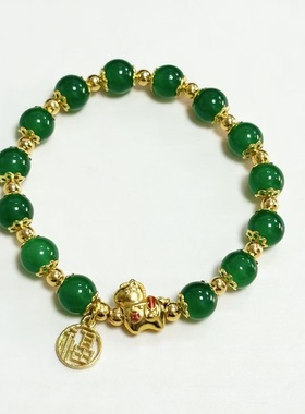 新款本命年手链中式ins福牌马上有钱高级学生手串招财闺蜜手饰