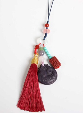 今日份小确幸非遗合香紫气年年有余手机链包包挂