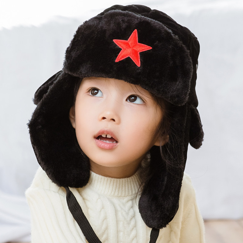 秋冬季儿童户外保暖雷锋帽防风护耳滑雪棉帽宝宝东北帽子女防寒男,淘宝优惠券,粉丝福利购,淘宝优惠卷