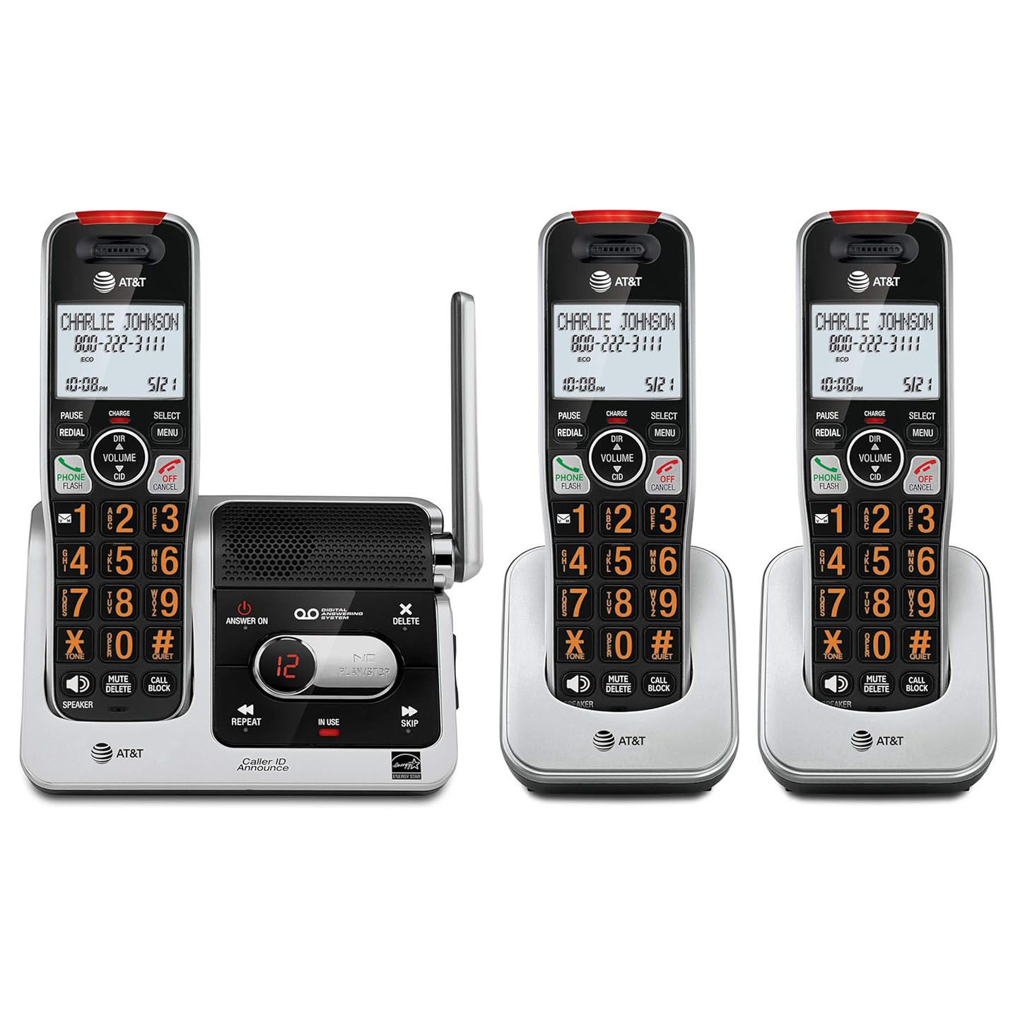 100%美国代购进口AT&T BL102 DECT 6.0对带讲答录拦截无绳电话机 - 图2