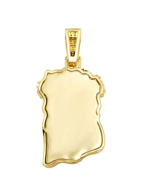 欧美嘻哈满钻铜锆石头像吊坠高级