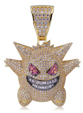 欧美项链嘻哈吊坠宠物小精灵耿鬼