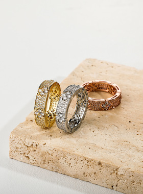 欧美INS潮流男女微镶满天星锆石