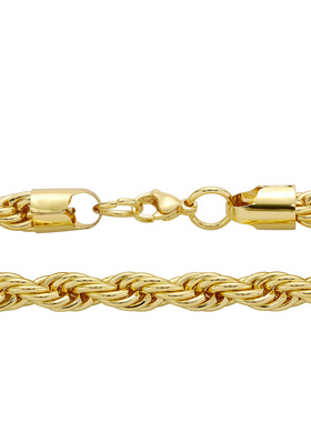 欧美不锈钢麻花链男士手链潮流时