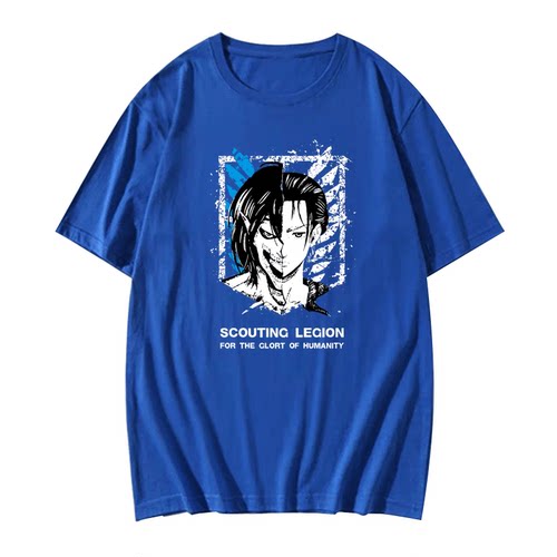 进击的巨人衣服动漫周边自由之翼艾伦巨人潮流日系二次元短袖t恤 - 图3