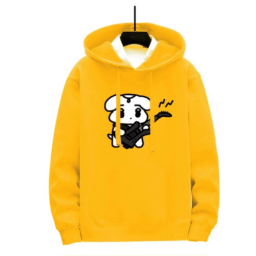 男女秋冬情侣定制连帽卫衣金玟庭金冬天咖喱狗吒aespa卡通二次元 - 图1