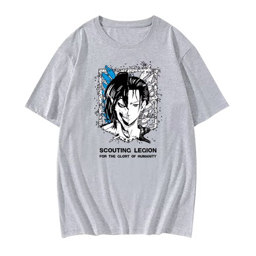 进击的巨人衣服动漫周边自由之翼艾伦巨人潮流日系二次元短袖t恤 - 图1