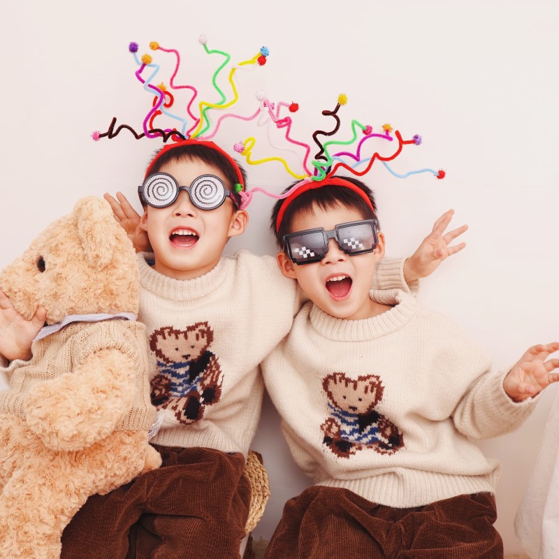 韩国ins一周岁生日派对蛋糕成人搞怪公主男女生儿童1宝宝帽子眼镜 - 图1