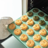 Печенье для выпечки на кастрюле Home Biscuits плесень светло -зеленый маленький свежий свежий макарон какао -хрустящий кусок, не -стабильный противень