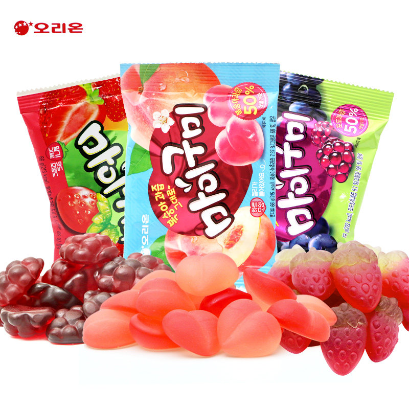 韩国进口好丽友水果味x4袋桃子软糖 盈和食品糖果