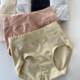Women's pure cotton belly-climbing large size hip-packing high waist panties