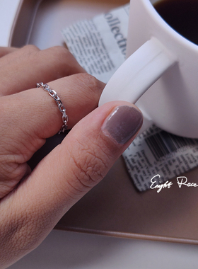 如意玫瑰纯银十字ins随形链条