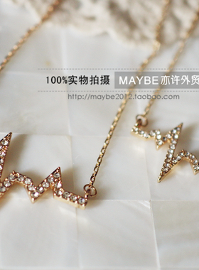 韩国欧美镶钻短项链