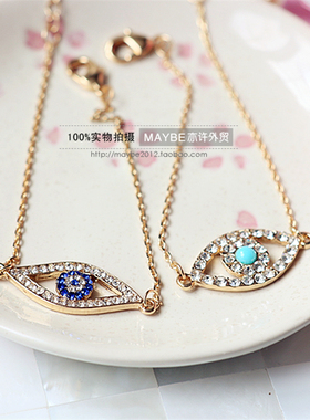 【亦许家】欧美韩版时尚镶钻异域神圣眼睛细款极简装饰女手