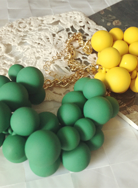 欧美风百搭走秀磨砂串珠首饰