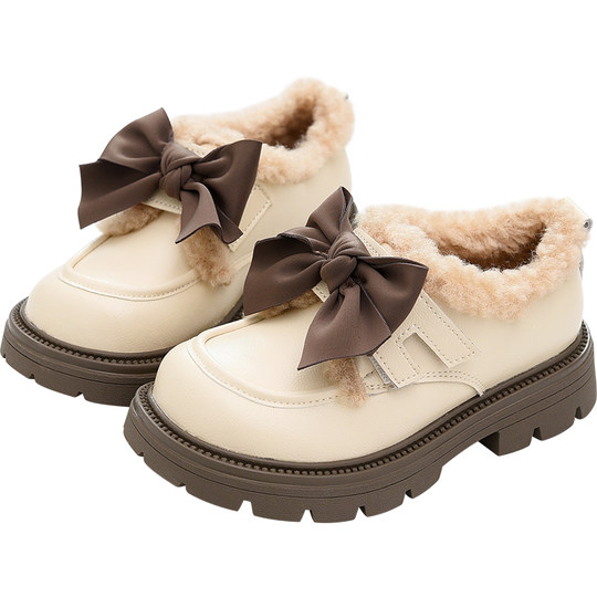 Обувь из натуральной кожи для девочек и замшевая кожаная обувь, детские теплые короткие сапоги, хлопковая обувь для маленьких девочек, 2025 зимняя обувь нового стиля