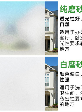 带胶磨砂玻璃贴膜透光不透明卫生间厨房防走光偷窥玻璃门窗户贴纸