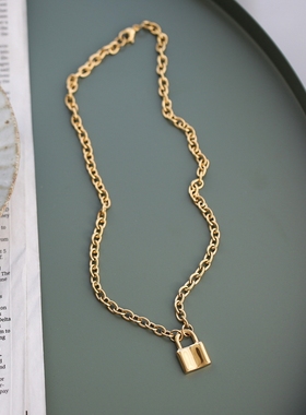 博主同款粗链条博主锁头粗链条