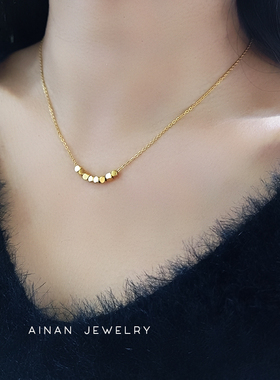 洗澡不用摘八方来财18K金