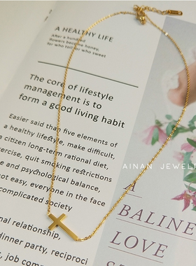 洗澡不用摘小众设计18K金