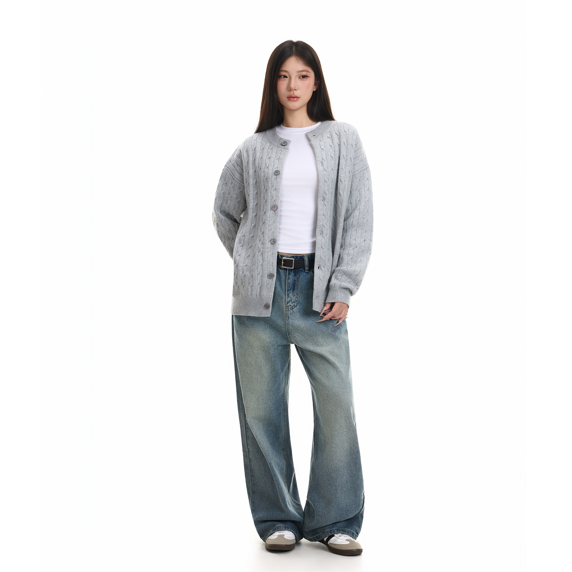 Syri【麻花肌理感】纯色开衫针织衫男女同款早秋百搭宽松毛衣外套,淘宝优惠券,粉丝福利购,淘宝优惠卷