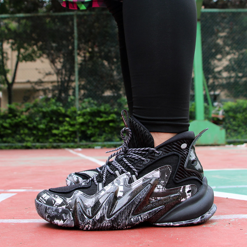 安踏狂潮2代 篮球鞋男2022秋款外场水泥克星高帮耐磨防滑篮球战靴