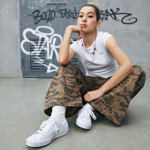 CONVERSE匡威官方 Jack Purcell开口笑男女低帮板鞋小白鞋164225C - 图0