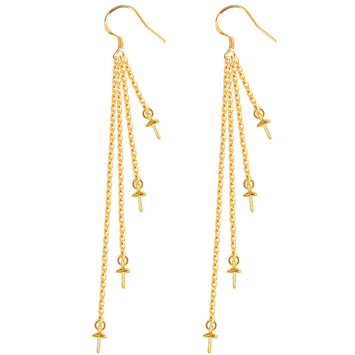 整套925纯银耳钩链珍珠托银饰耳饰配件防过敏压扁钩链圈耳坠耳环,淘宝优惠券,粉丝福利购,淘宝优惠卷