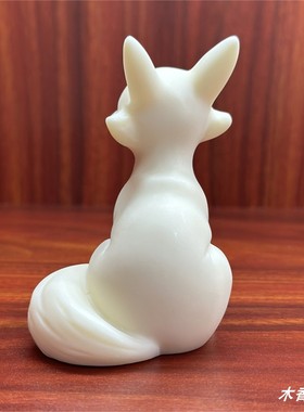 象牙果狐狸摆件小狐狸手把件动物茶宠鱼缸造景玄关装饰车载摆件