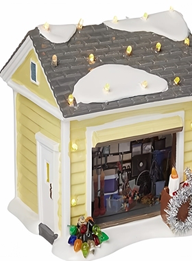 圣诞雪人公仔工艺品摆件跨境小房子花园装饰品乡村街景树脂摆件