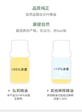 白兰叶单方精油香薰提神净化空气天然植物清新舒缓按摩放松SPA油