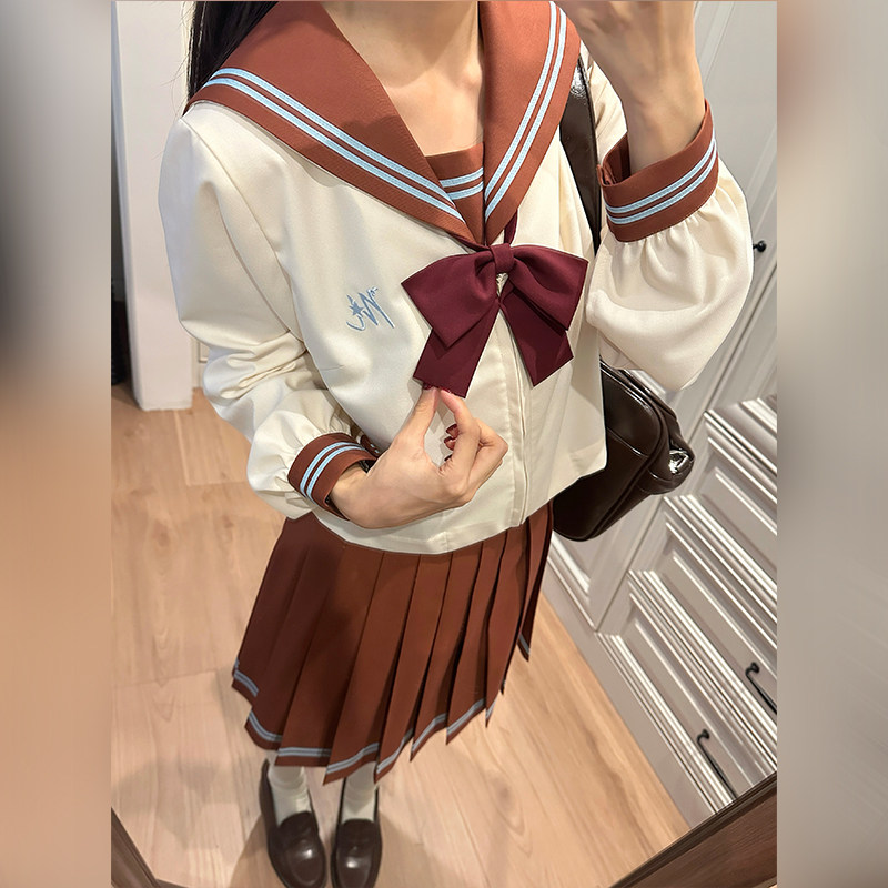 中牌制服馆 绾绾 水手服原创学生校服jk制服百褶裙两件套套装,淘宝优惠券,粉丝福利购,淘宝优惠卷