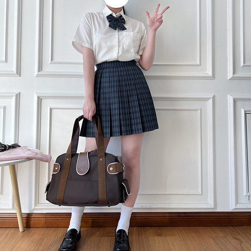 中牌制服馆JK格裙暮蓝原创TR校供感JK制服百褶裙秋冬学院风半身裙-图0