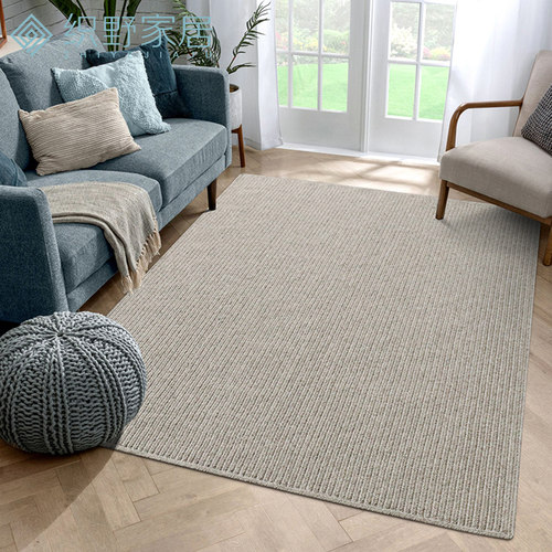 手工羊毛地毯客厅茶几沙发毯现代简约ins家用卧室床边毯地垫定制 - 图0