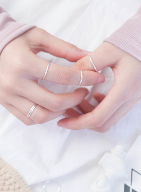 关节戒指戒指纯银冷淡风女