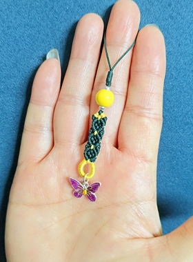 纯银手机挂绳吊坠小众包包挂饰手机挂链情人节生日礼物送女友闺蜜