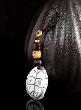 足银999富甲天下百搭钥匙扣纯银包包汽车挂件手把件创意生日礼物