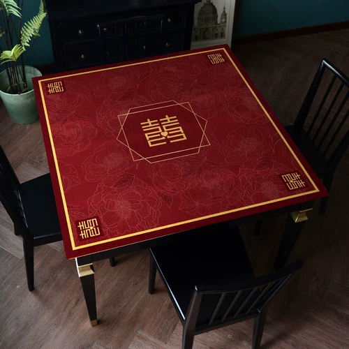 Red Hi -Style Tablecloth Fang -Восемь бессмертного столового стола Ткань ткань махджонг на столовой подушка высокий уровень